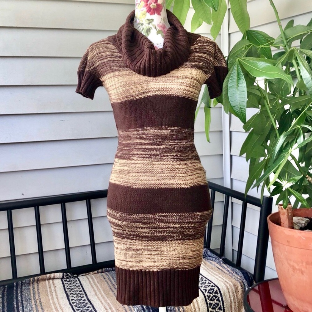 Cowl Neck Sweater Dress